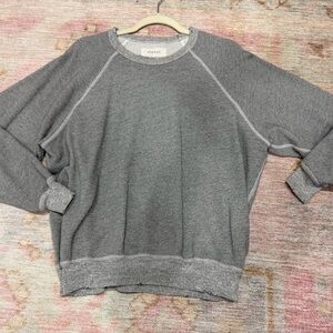 THE GREAT. Women's Gray Raglan Crewneck Sweatshirt